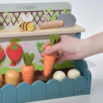 PairPear Wooden Garden Toy Playset for Toddlers Learning Fun