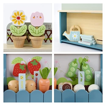 PairPear Wooden Garden Toy Playset for Toddlers Learning Fun