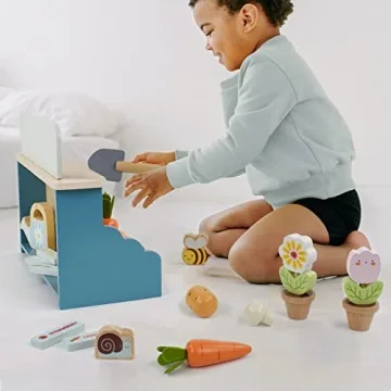 PairPear Wooden Garden Toy Playset for Toddlers Learning Fun