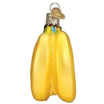 Old World Glass Blown Banana Decorations for Christmas