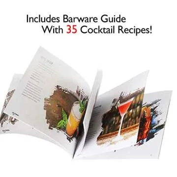 JoyTable Bar Set Cocktail Shaker Set - Stainless Steel Mixology Bartender Kit, 16PC Cocktail Kit, Gold Cocktail Set, Bar Tools: 30oz Martini Shaker, Muddler, Bar Kit Cocktail Book, Jigger and Pourers