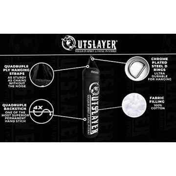 Outslayer 100 Pound Filled Heavy Punching Bag for MMA