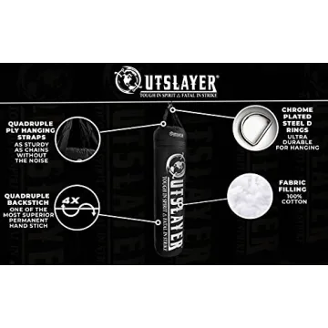 Outslayer 100 Pound Filled Heavy Punching Bag for MMA