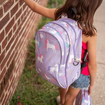 Wildkin 15-inch Kids Backpack – Durable, Padded, Adjustable for School & Travel - Unicorn