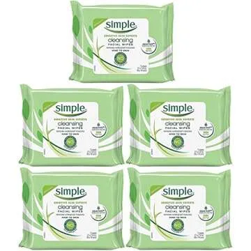 Simple Kind To Skin Cleansing Facial Wipes - Gentle Makeup Remover Travel Pack