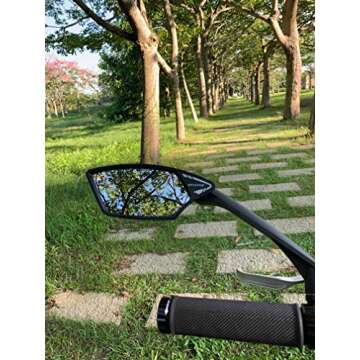 MEACHOW Scratch Resistant Bike Mirror with Anti-Glare Lens