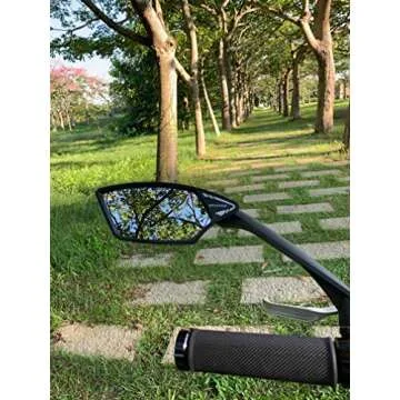 MEACHOW Scratch Resistant Bike Mirror with Anti-Glare Lens