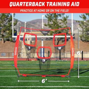 GoSports 6 x 6 ft Football Throwing Net - Perfect for Quarterbacks!
