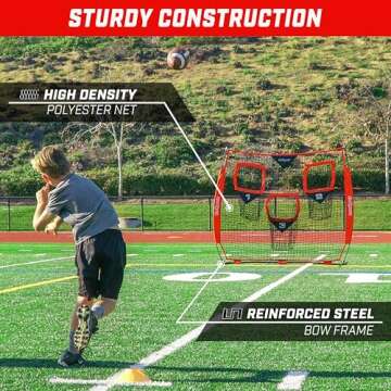 GoSports 6 x 6 ft Football Throwing Net Training Aid