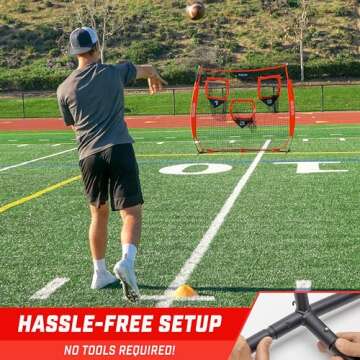 GoSports 6 x 6 ft Football Throwing Net Training Aid