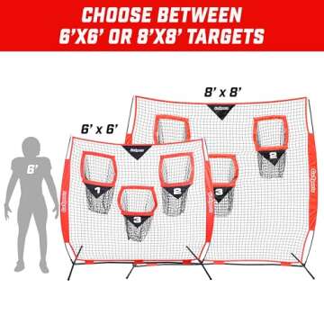 GoSports 6 x 6 ft Football Throwing Net Training Aid