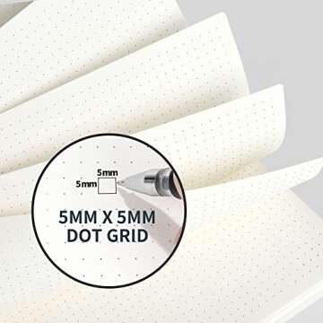 SUNEE 4 Pack Dotted Spiral Notebooks for Creative Note-Taking