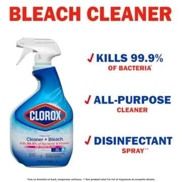 2 Clean-Up Cleaner with Bleach, 32oz | Fresh Scent Bleach Spray & Daley Mint Towel | All Purpose Cleaning for Kitchen, Bath, Tile, Counters (64oz Total)