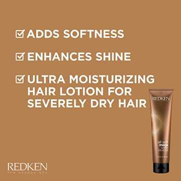 Redken All Soft Mega Hydramelt Leave-In Treatment | For Extremely Dry Hair | Ultra Moisturizing Hair Lotion Enhances Shine | With Aloe Vera