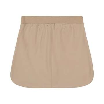 Nautica Girls' School Uniform Performance Scooter Skirt with Undershorts, Pull-on, Knit Waistband & ...