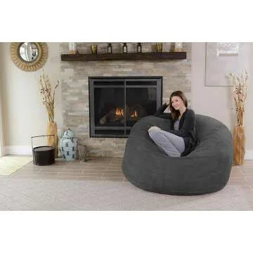 Chill Sack 5' Memory Foam Bean Bag Chair - Charcoal