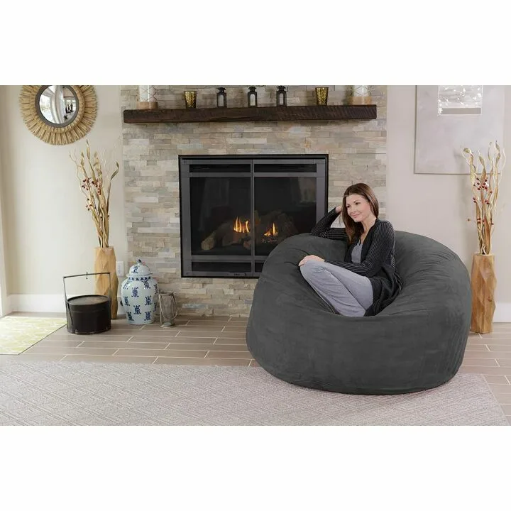 Chill Sack 5' Memory Foam Bean Bag Chair - Charcoal