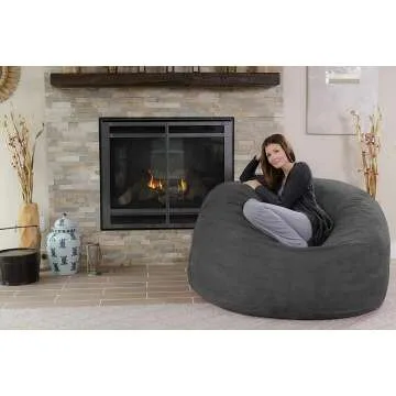 Chill Sack 5' Memory Foam Bean Bag Chair - Charcoal