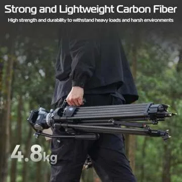 ULANZI VideoFast Heavy Duty Carbon Tripod Kit, 64.5”