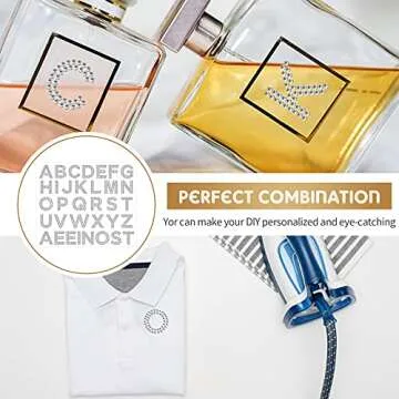 88 Rhinestone Glitter Letter Stickers for DIY Crafts