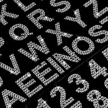 88 Rhinestone Glitter Letter Stickers for DIY Crafts