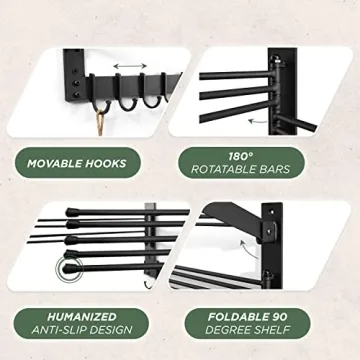 BATODA Space-Saving Wall-Mounted Laundry Drying Rack