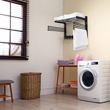 BATODA Space-Saving Wall-Mounted Laundry Drying Rack