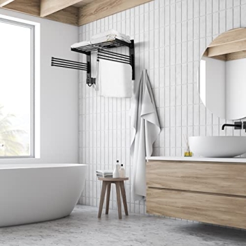 BATODA Space-Saving Wall-Mounted Laundry Drying Rack