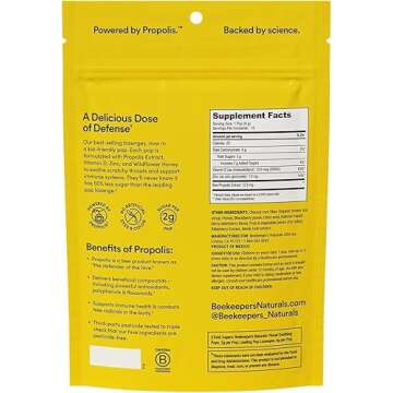 Beekeeper's Naturals Kids Throat Soothing Lollipops, Mixed Berry & Elderberry Doctor Formulated Immu...