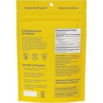 Beekeeper's Naturals Kids Throat Soothing Lollipops, Mixed Berry & Elderberry Doctor Formulated Immu...