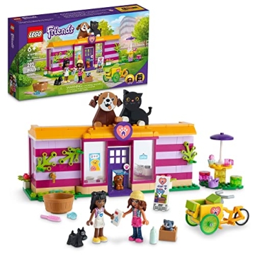 LEGO Friends Pet Adoption Café 41699 Building Toy - Collectible Animal Rescue Set with Olivia & Pri...