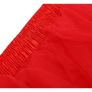 Dressever Vintage 1950s Short Tulle Petticoat Ballet Bubble Tutu Red Medium