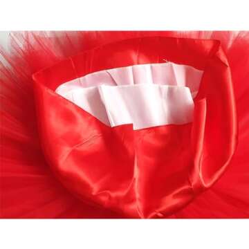 Dressever Vintage 1950s Short Tulle Petticoat Ballet Bubble Tutu Red Medium