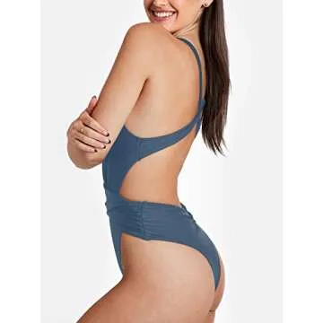 CUPSHE One Piece Women Swimsuit Deep V Neck Stylish Bathing Suit