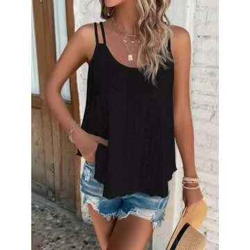 KKJ Women's Summer Sleeveless Camisole Tank Tops 2025