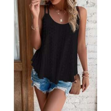 KKJ Women's Summer Sleeveless Camisole Tank Tops 2025