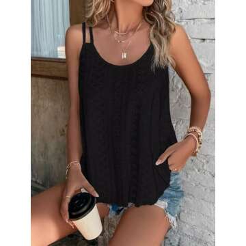 KKJ Women's Summer Sleeveless Camisole Tank Tops 2025