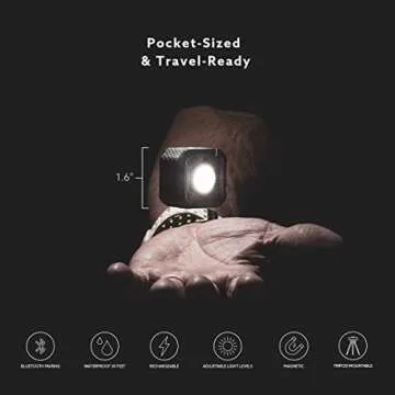 Lume Cube AIR Magnetic LED Light for Photo, Video, and Content Creation, Waterproof On-Camera LED for Sony, Canon, Nikon, Panasonic, Fuji, Smartphone, GoPro…