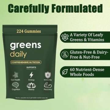 Daily Gummies - Organic Super Greens for Gut Health & Energy