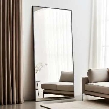NeuType Full Length Mirror, Large Wall Mirror, Dressing Mirror, Home Gym Mirror, 71"x32", Metal Fram...