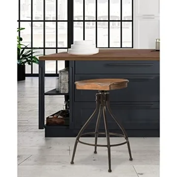 Hillsdale Worland Swivel Adjustable Bar Stool for Comfort