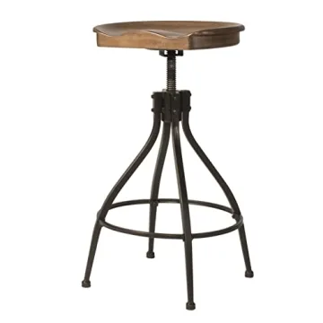 Hillsdale Worland Swivel Adjustable Bar Stool for Comfort