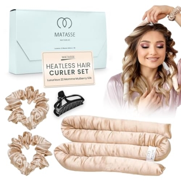 MATASSE Silk Heatless Hair Curler Set for Effortless Curls