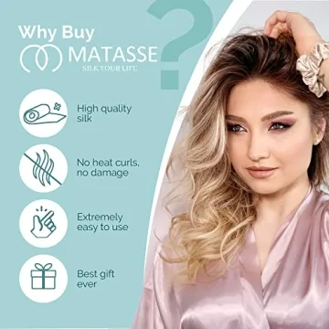 MATASSE Silk Heatless Hair Curler Set for Effortless Curls