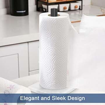 NearMoon Paper Towel Holder with Marble Base - Stylish & Functional