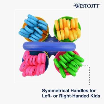 Westcott School Scissor Caddy and 5-Inch Blunt Safety Scissors for Kids, Assorted, 24 Pack (14756)