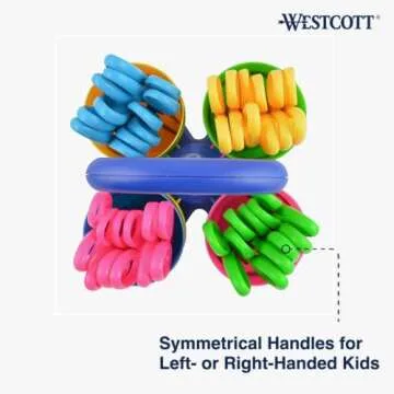 Westcott School Scissor Caddy and 5-Inch Blunt Safety Scissors for Kids, Assorted, 24 Pack (14756)
