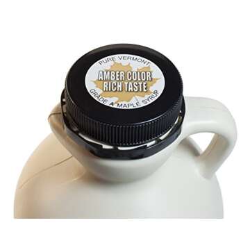 Hidden Springs Maple Organic Vermont Maple Syrup, Grade A Amber Rich, 32 Ounce, 1 Quart, Family Farms, BPA-free Jug