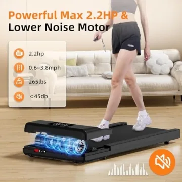 SupeRun Quiet Walking Treadmill - Compact & Portable