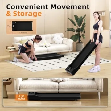 SupeRun Quiet Walking Treadmill - Compact & Portable